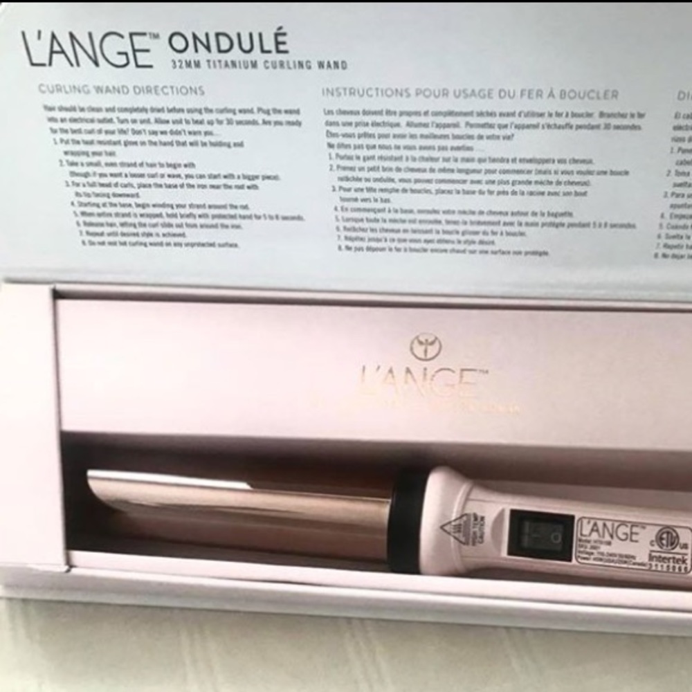 L’ange ondule curling wand- pink